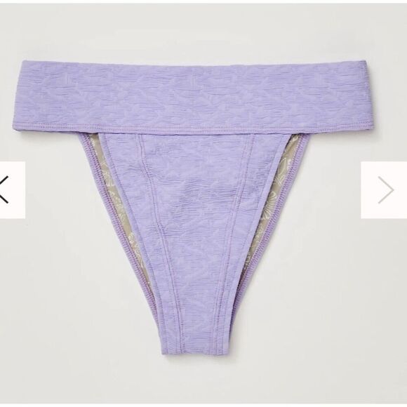 Free People Beach Dylan High Waist Bikini Bottom Size Large Purple Swimwear - Picture 8 of 8